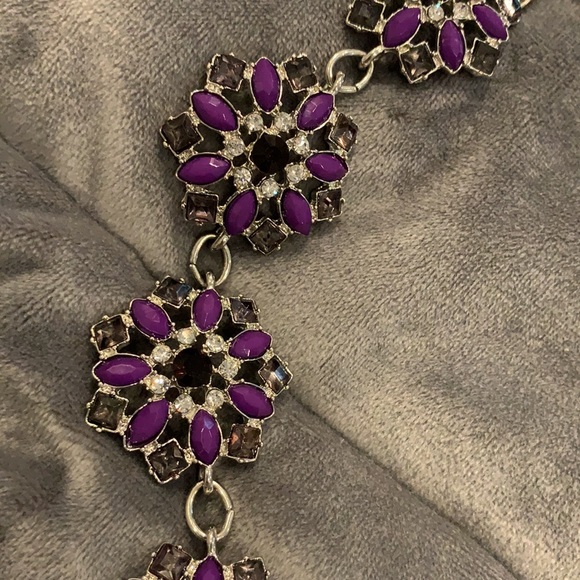 Purple statement necklace - Picture 2 of 2